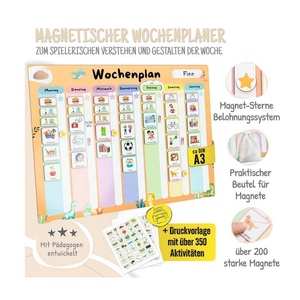 La lavagna magnetica settimanale per bambini Montessori può essere scritta e pulisci, ideale per indipendenza e organizzazione - Product Image 2