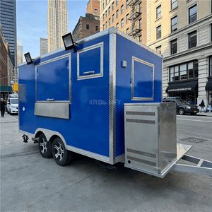Camion de restauration mobile entièrement équipé en fibre de verre pour boulangerie et boissons, avec service de confiseries, remorque moderne remorquable - Product Image 2