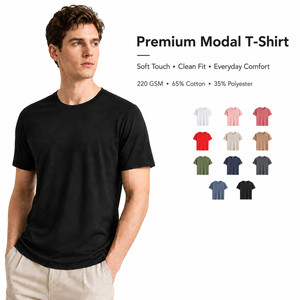 Camiseta para Hombre DuPont Sorona 220G, Tacto Suave, Tecnología Sin Costuras, Manga Corta, Cuello Redondo, Estilo Urbano Sostenible - Product Image 1