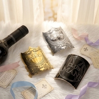 Étiquette de parfum en métal personnalisée, vente chaude en usine 2025, gaufrage, design 3D, étiquette d'emballage de flacon de parfum
