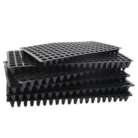 Plateau hydroponique flottant noir en PET à 128, 136, 162, 200 cellules pour semis