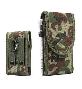 Camo Mobile Phone Belt Pouch Universal Holster Fits All Smartphones to 4.5"-6.9" EDC Security Carry Waist Bag Case Tactical
