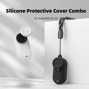Étui en silicone <span class=keywords><strong>Insta360</strong></span> GO 3S pour l'unité principale + capuchon d'objectif + cordon pour une protection complète de l'objectif et de l'unité principale - Product Image 1
