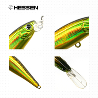 Leurre artificiel Hessen 60mm 4.2g Minnow avec yeux 3D et hameçons triples - Plusieurs couleurs pour le brochet