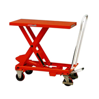 Directo de fábrica 250kg móvil Manual hidráulico tijera carretilla elevadora mesa elevadora para almacén