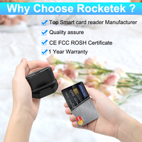 Lector de tarjetas SIM de contacto de crédito de cajero automático USB Rocketek, lector de tarjetas inteligentes CAC, escritor
