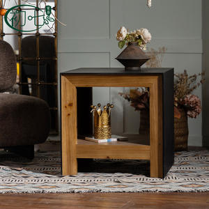 Vintage Solid Wood Coffee <b>Table</b> With <b>Storage</b> Living Room <b>Side</b> <b>Table</b> H3415 - Product Image 1