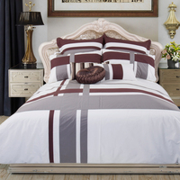 Parure de Lit de Luxe en Coton pour Hôtels et Maisons, Taille King, Housse de Couette et Couette Imprimées Modernes, Drap Housse Écologique, Vente en Gros