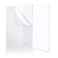 Feuille acrylique plexiglas 12x12 panneau carré (3mm) d'épaisseur, panneau de verre plexi coulé clair avec papier protecteur pour signe