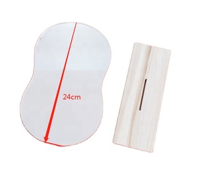Korean Style Irregular Makeup Mirror W/ Wooden Base for Women Decorative Gift <b>Make</b> up Mirror - Product Image 5