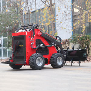 Mini-chargeuse compacte blanche Soamte de Chine, certifiée CE EURO5 EPA, avec moteur Kubota, boîte de vitesses PLC, pompe multifonctionnelle Huade, capacité de 500 kg, sur roues et chenilles - Product Image 6