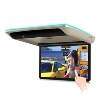 Moniteur de toit rabattable pour voiture 13,3/14 pouces 1920x1080 IPS, lecteur Android 16, écran tactile TFT USB, stéréo, télécommande, mise à jour OTA en ligne