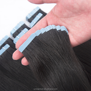 Extensions de cheveux humains en ruban adhésif Yuanzhen, cheveux humains russes naturels, cuticule complète, super double trame, Remy - Product Image 1