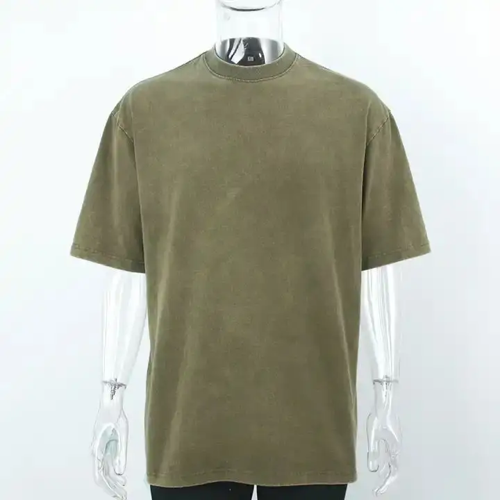 Men's Clothes Oversize T shirt Heavyweight Cotton Blank Acid Wash T-shirt Custom Graphic Vintage Screen Printing T Shirt