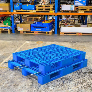 Alta qualità HDPE <span class=keywords><strong>Euro</strong></span> <span class=keywords><strong>Pallet</strong></span> monofronte 4 vie di ingresso per uso industriale con tubo in acciaio <span class=keywords><strong>H1</strong></span> - Product Image 3