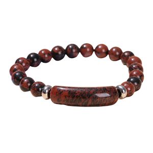 Bracelet élastique unisexe en <span class=keywords><strong>pierre</strong></span> de quartz rose 8 mm, motif cercle, bracelet en agate de guérison, cadeau de vacances pour femme - Product Image 3