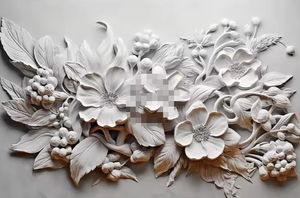 Carta da parati in rilievo 3D scultura floreale in <span class=keywords><strong>gesso</strong></span> 3d per soggiorno - Product Image 4