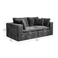 Modulares Zeitgenössisches Stoffsofa-Set mit Modernem Design für Wohnzimmer Schlafzimmer Hotels Bürogebäude