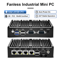 Mini PC Industrial Sin Ventilador Intel Celeron J4125 N5095, Doble NIC/4 Puertos Ethernet RJ45, 4K, Doble LAN, Nuc Computer, Funcionamiento Continuo 24x7