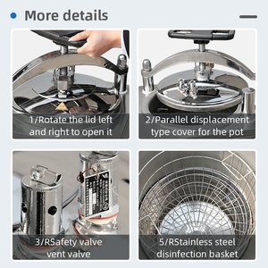 BAXIT 30L 40L 50L 75L Display digitale in acciaio inox verticale <span class=keywords><strong>Autoclave</strong></span> per laboratorio sterilizzatore a vapore - Product Image 6