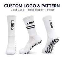 Chaussettes de sport de haute qualité en gros avec logo personnalisé Performance Elite Soccer Designer Antidérapantes Grip Crew Knitted pour hommes
