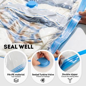 Sacos a Vácuo para Roupas de Viagem com Bomba Elétrica, Pacote com 9 Sacos a Vácuo em 3 Tamanhos Combinados, Sacos de Armazenamento a Vácuo que Economizam Espaço - Product Image 6