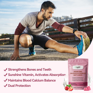 Comprimés à croquer à la saveur personnalisée, haute absorption de calcium et vitamine D3, pour la santé osseuse, prix usine certifié GMP - Product Image 2