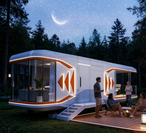 Maison préfabriquée de luxe à prix compétitif, robuste, portable et étanche pour le développement immobilier mondial de complexes hôteliers, avec salle de bain et salon - Product Image 2
