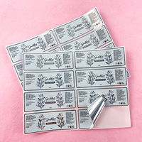 Feuilles d'autocollants métalliques brillants personnalisés à prix réduit, vente chaude