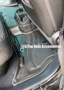 Venta al por mayor antideslizante TPE coche alfombrillas piso bandeja alfombra para <span class=keywords><strong>Jeep</strong></span> Wrangler híbrido <span class=keywords><strong>2021</strong></span> 2022 2024 todo tipo de clima alfombrillas - Product Image 4