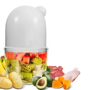 Electric Kitchen Mini Chopper Vegetable Food Processor 6 Stainless Steel Blades with 300 ML Glass Bowl