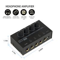 Amplificateur de casque stéréo 4 canaux COKYIS HA400 avec interface métallique 6,35 mm pour équipement audio de studio à domicile, mixeur et moniteur