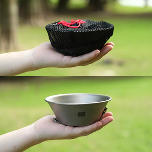 Tangkangzhe Pure Titanium Folding <b>Bowl</b> 300ml Portable Outdoor Travel Camping Meal Cup Lightweight Eco Friendly - Product Image 5