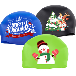 Lễ hội Tuần Lộc bơi cap tùy chỉnh giáng sinh <span class=keywords><strong>hat</strong></span> cho bơi lội - Product Image 1