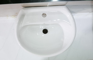 Lavabo de mano de cerámica <span class=keywords><strong>barato</strong></span> Fregadero de pedestal independiente para hoteles y baños Pedestal Lavamanes - Product Image 5