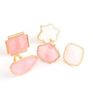 Dessin Nail Art Palette anneau de doigt résine pierre Agate Design floraison Gel vernis bricolage peinture mixte manucure équipement de fourniture d'ongles - Product Image 5