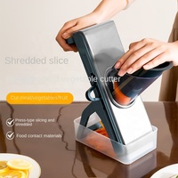 Nieuwe Aanwinst Handmatige Plastic Keuken Groentesnijder 3-in-1 Multifunctionele Verstelbare Mandoline Veilige Aardappelsnijder Duurzaam Huishoudelijk