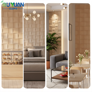 Panneaux acoustiques 3D modernes en mosaïque, design modulaire, placage de bois PVC, MDF, fibre de polyester, baffles géométriques en puzzle pour plafonds et murs - Product Image 6