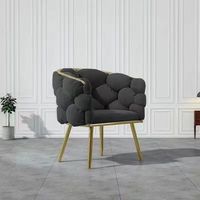 Fauteuil d'appoint moderne de luxe, mobilier de salon, mobilier de maison, canapé, base en métal, chaise de salon de beauté en velours, chaise bulle