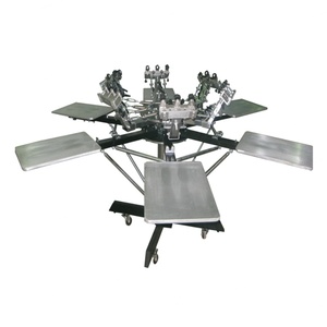 เครื่องพิมพ์ซิลค์สกรีนแบบแมนนวลคุณภาพสูง SM6-4565T แบบ 6 สถานี พร้อมโต๊ะหมุน สำหรับพิมพ์เสื้อผ้าและสิ่งทอ รองรับการพิมพ์หลายสี พร้อมมอเตอร์ - Product Image 3