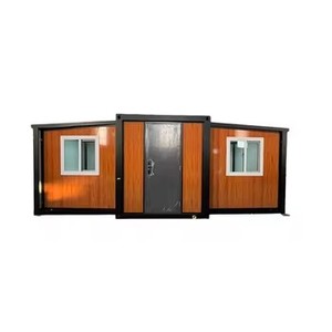 บ้านสำนักงานแบบตู้คอนเทนเนอร์ขยายได้ ทนทาน กันน้ำ ใช้สำหรับสำนักงาน  โครงสร้างแผงแซนวิชแข็งแรงสูง สไตล์วิลล่าสำหรับครอบครัว - Product Image 1