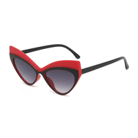 Twooo T1153 Mode Coloré D'été Sans Monture Cat Eye Femmes Lunettes De Soleil 2024