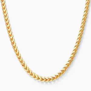 Personalizado 5MM Franco cadena Hip Hop estilo 18K oro sólido oro Real Miami cubano cadena pulsera collar joyería fina para Mujeres Hombres