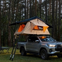 Carpa Plegable para Techo de Auto para Viajes en Autocaravana, Carpa de Techo para Camping con Baja Resistencia al Viento y Protección de Doble Capa