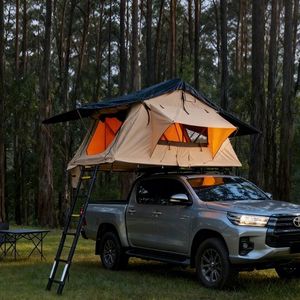 Tente de toit pliable pour voiture, idéale pour les voyages en autonomie, tente de <span class=keywords><strong>camping</strong></span> sur toit à faible résistance au vent avec protection double couche - Product Image 5