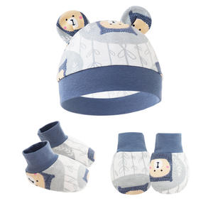 Ensemble 3 Pièces Anti-Rayures Bébé Nouveau-né 2023 : Bonnet, Moufles et Chaussons <span class=keywords><strong>de</strong></span> 0-6 Mois – Chapeau d'Hiver Exporté pour Enfants - Product Image 3