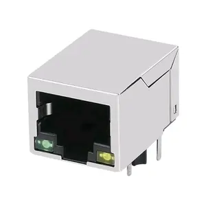 10/100/1000Base-T单端口，带LED磁性连接器RJ45 Lan