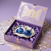 Corset personnalisé petite boîte d'emballage à rabat sûr vêtements chauds boîte-cadeau de concepteur sans hélice boîtes de papier de peau de lingerie en dentelle douce