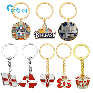 Porte-clés personnalisé souvenir de l'<span class=keywords><strong>Irlande</strong></span> du Nord, carte du drapeau de Belfast, Royaume-Uni, porte-clés personnalisé <span class=keywords><strong>Irlande</strong></span> du Nord - Product Image 1
