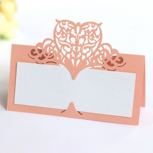 <span class=keywords><strong>Segnaposto</strong></span> a Forma di Cuore, Tagliati al Laser, per Matrimoni, Ricevimenti, Banchetti, Reception, Feste e Allestimenti Tavola - Product Image 2